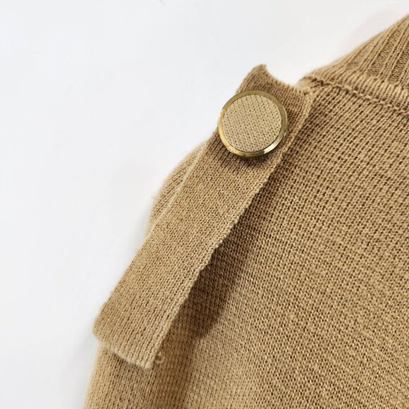 Big Buddha Camel Knit Poncho Cape Size M/L - Picture 5 of 9